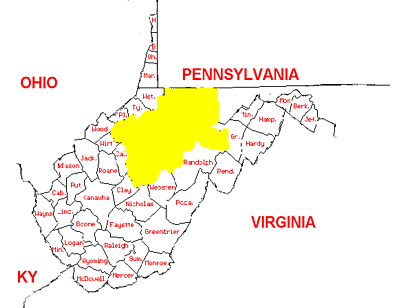 COUNTIES COVERED IN WV